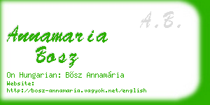 annamaria bosz business card
